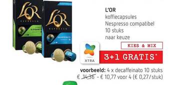 L'or koffiecapsules nespresso compatibel