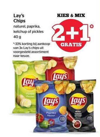 Spar Lay's chips aanbieding