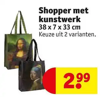 Kruidvat Shopper met kunstwerk aanbieding