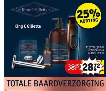 Kruidvat King c gillette baardtrimmer aanbieding
