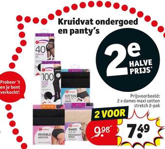 Kruidvat Kruidvat ondergoed en panty's aanbieding
