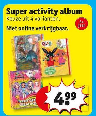 Kruidvat Super activity album aanbieding