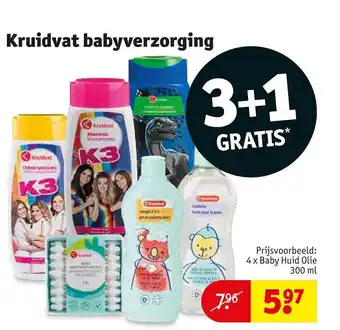 Kruidvat Kruidvat babyverzorging 3+1 gratis aanbieding