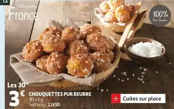 Auchan Chouquettes pur beurre 30x8 g aanbieding