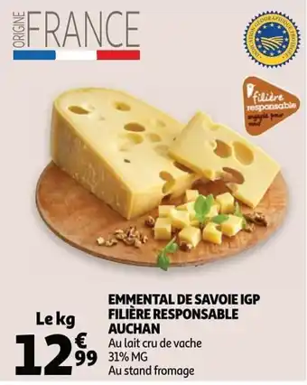 Emmental de savoie igp filiere responsable auchan