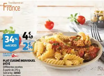 Auchan Plat cuisine individuel d'ete 270 g aanbieding