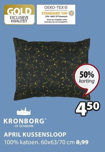 Jysk Kronborg April Kussensloop aanbieding