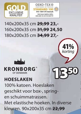 Jysk Kronborg Hoeslaken aanbieding