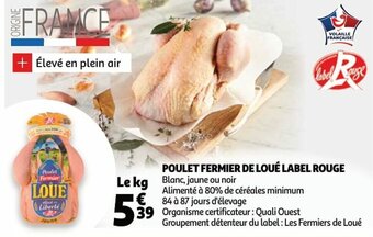 Auchan Poulet fermier de loue label rouge aanbieding