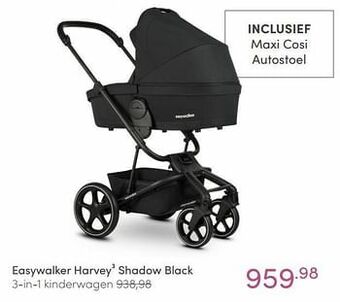 Baby & Tiener Easywalker harvey3 shadow black 3-in-1 kinderwagen aanbieding