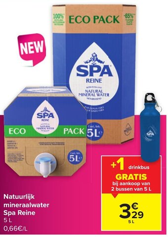 Carrefour Spa Reine Natuurlijk Mineraalwater 5L aanbieding
