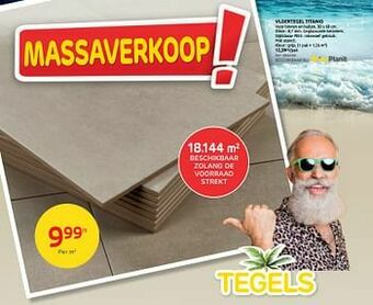 Brico Vloertegel titanio aanbieding