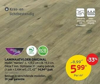 Brico Laminaatvloer original aanbieding