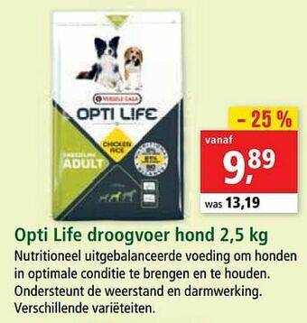 Maxi Zoo Opti life droogvoer hond aanbieding