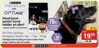 Maxi Zoo Pro plan optiage droogvoer hond aanbieding