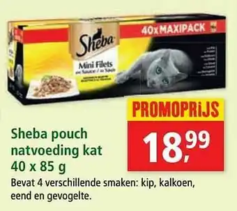 Maxi Zoo Sheba pouch natvoeding kat aanbieding