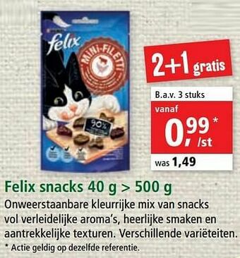 Maxi Zoo Felix snacks aanbieding