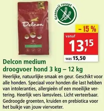 Maxi Zoo Delcon medium droogvoer hond aanbieding