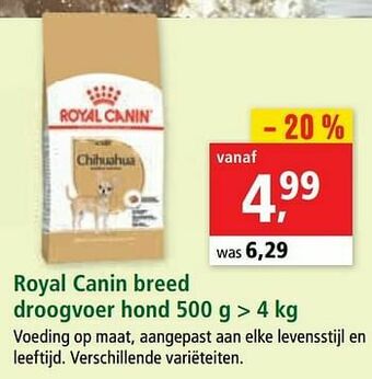 Maxi Zoo Royal canin breed droogvoer hond aanbieding