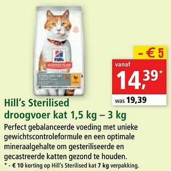 Maxi Zoo Hill`s sterilised droogvoer kat aanbieding