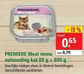 Maxi Zoo Premiere meat menu natvoeding kat aanbieding