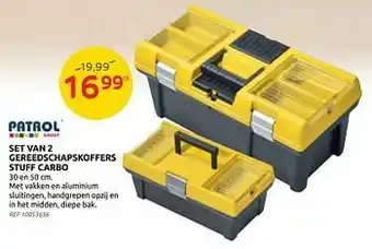 Brico Set van 2 gereedschapskoffers stuff carbo aanbieding