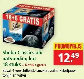 Maxi Zoo Sheba classics alu natvoeding kat aanbieding