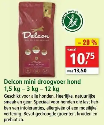 Maxi Zoo Delcon mini droogvoer hond aanbieding