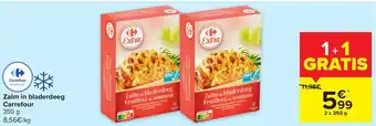 Carrefour Carrefour Zalm in Bladerdeeg 350g 1+1 Gratis aanbieding