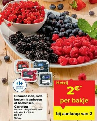Braambessen rode bessen frambozen of bosbessen carrefour