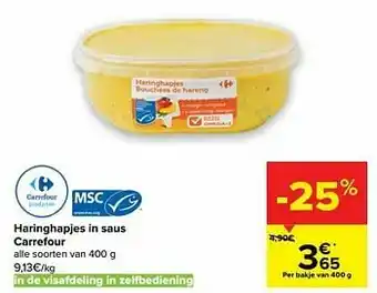 Haringhapjes in saus carrefour