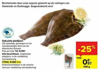 Carrefour Gekuiste pladijzen aanbieding