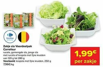 Carrefour Zakje sla voordeelpak carrefour aanbieding