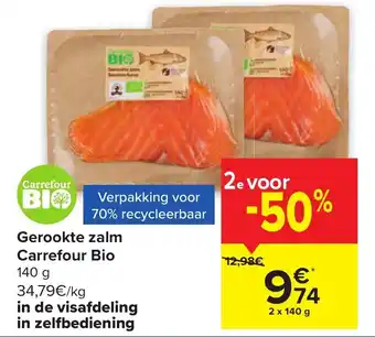 Carrefour Carrefour Gerookte Zalm 2 x 140g aanbieding