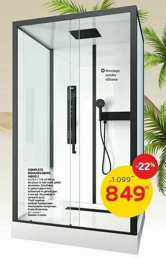 Brico Complete douchecabine indus 2 aanbieding