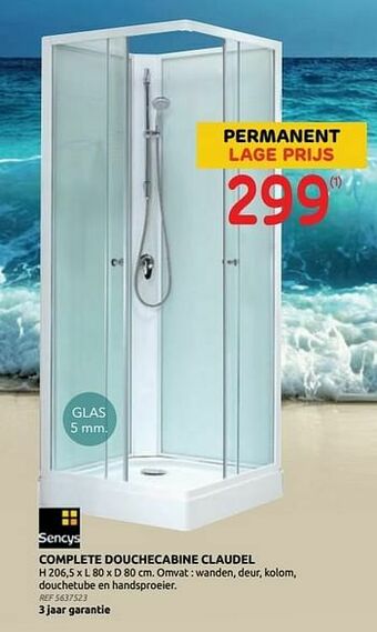 Brico Complete douchecabine claudel aanbieding