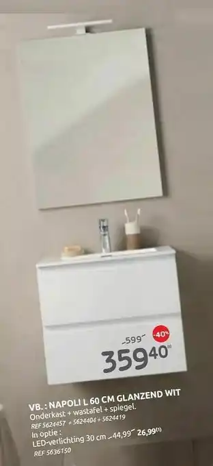 Brico Napoli glanzend wit aanbieding