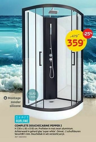 Brico Complete douchecabine pepper 2 aanbieding