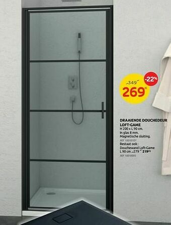 Brico Draaiende douchedeur loft-game aanbieding