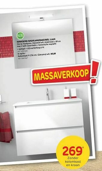 Brico Hangend badkamermeubel liam aanbieding