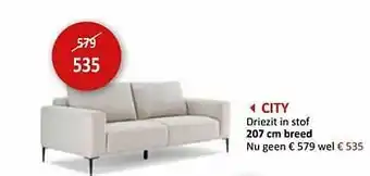 Weba City driezit in stof aanbieding