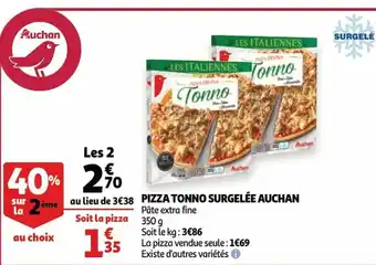 Auchan Pizza tonno surgelee auchan 350 g aanbieding