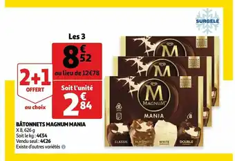 Auchan Batonnets magnum mania 8,626 g aanbieding