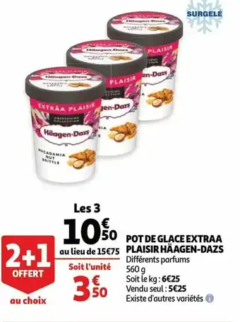 Pot de glace extraa plaisir haagen-dazs 560 g