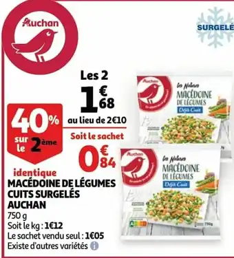 Auchan Macedoine de legumes cuits surgeles auchan 750 g aanbieding