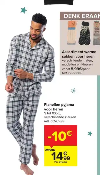 Flanellen Pyjama Voor Heren S tot XXXL
