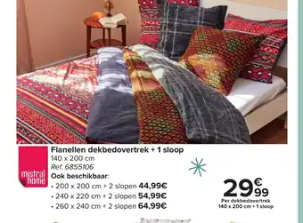 Mistral Home Flanellen Dekbedovertrek + 1 Sloop 140 x 200cm