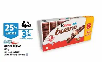 Auchan Kinder bueno 340 g aanbieding