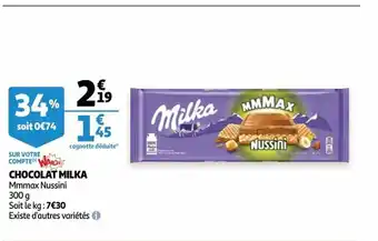 Auchan Chocolat milka 300 g aanbieding