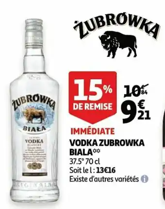 Auchan Immediate vodka zubrowka biala aanbieding